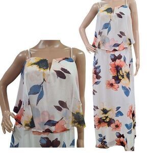 Strapless Maxi Dress for Women Floral‎ Print Size M